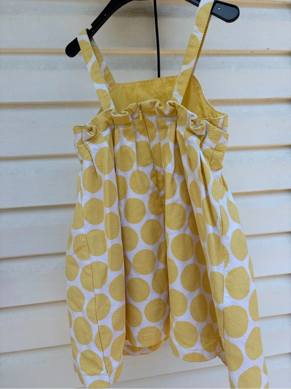 Gymboree Yellow Polka Dot Sundress with Flower Accent